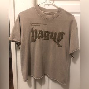 Authentic Vague puffy logo light brown short tee shirt